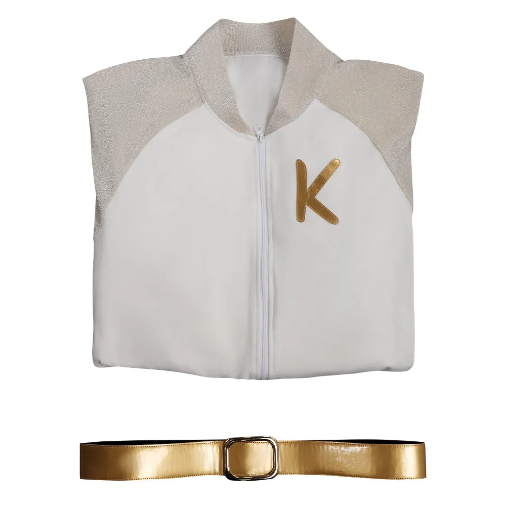 2023 Ken Disco Jumpsuit White Dancing Suit Cosplay Costume