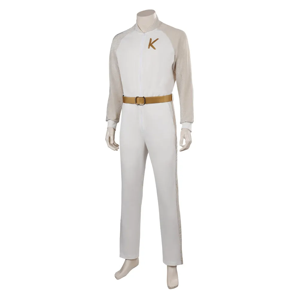 2023 Ken Disco Jumpsuit White Dancing Suit Cosplay Costume