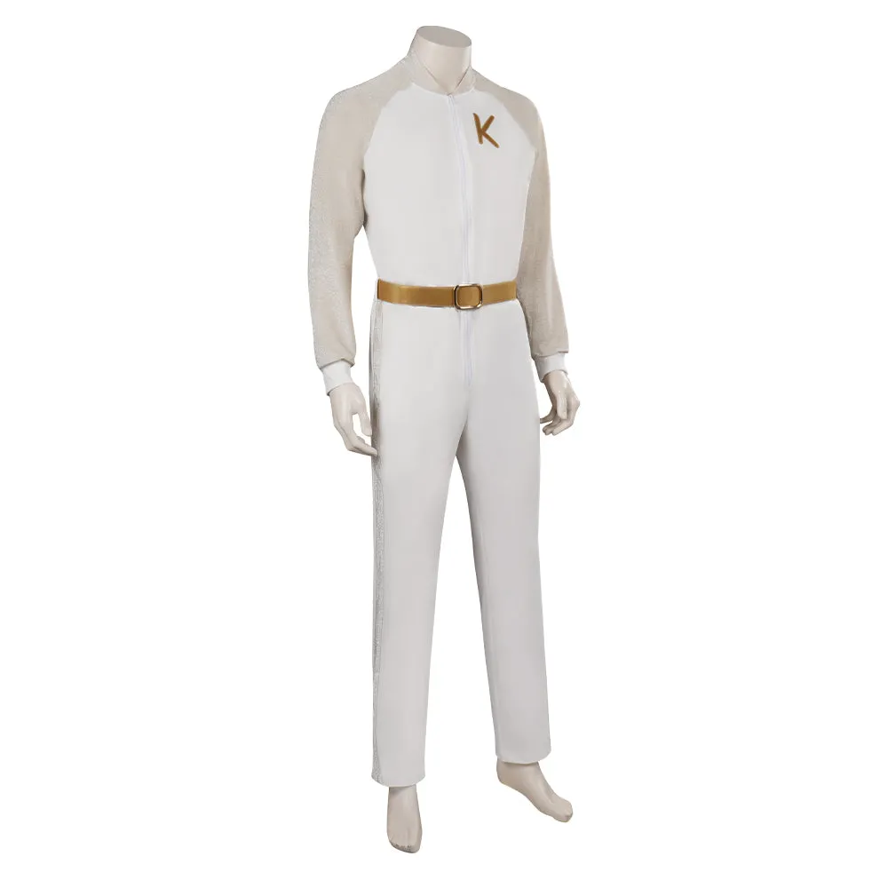 2023 Ken Disco Jumpsuit White Dancing Suit Cosplay Costume