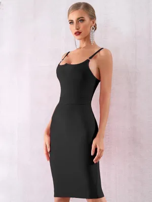 Adyce Split Back Cami Bodycon Dress