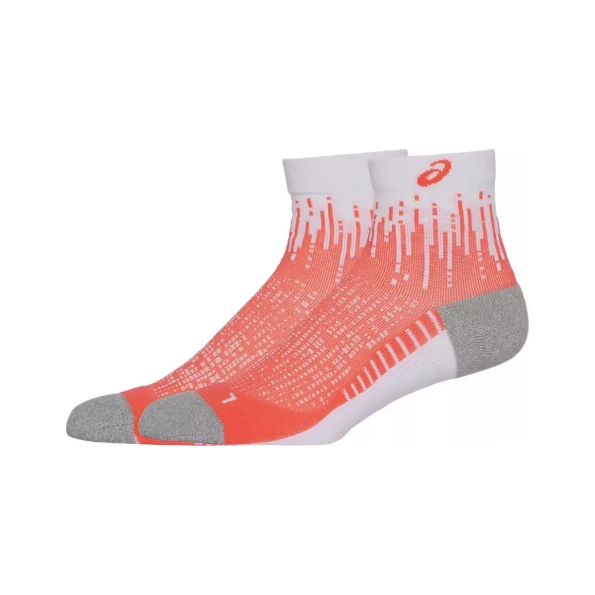 Asics Performance Run Quarter Red White Socks