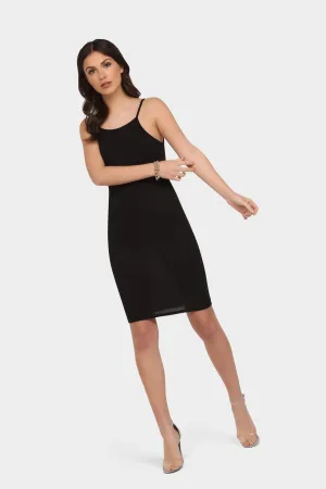 Black Scoop Back Bodycon Midi Dress