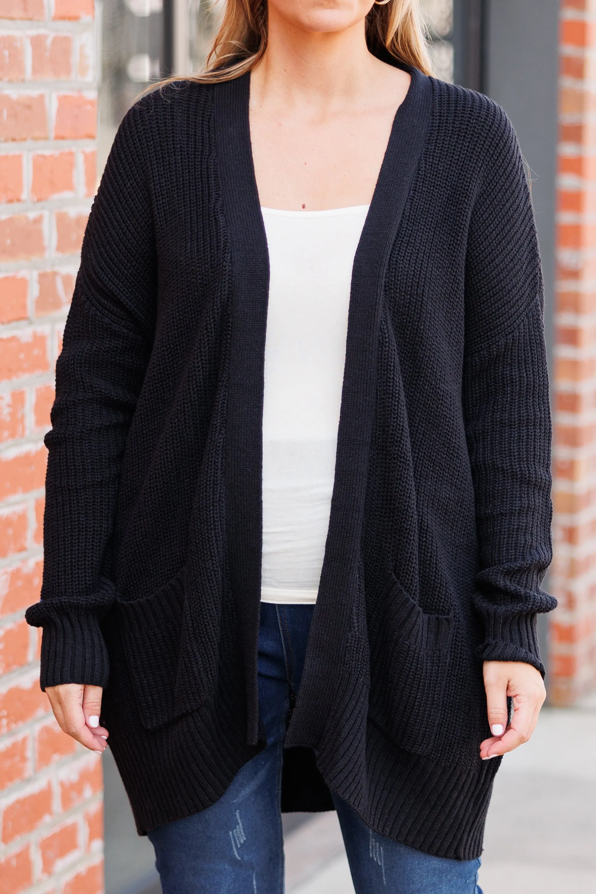 Brighter Than The Moon Cardigan, Black