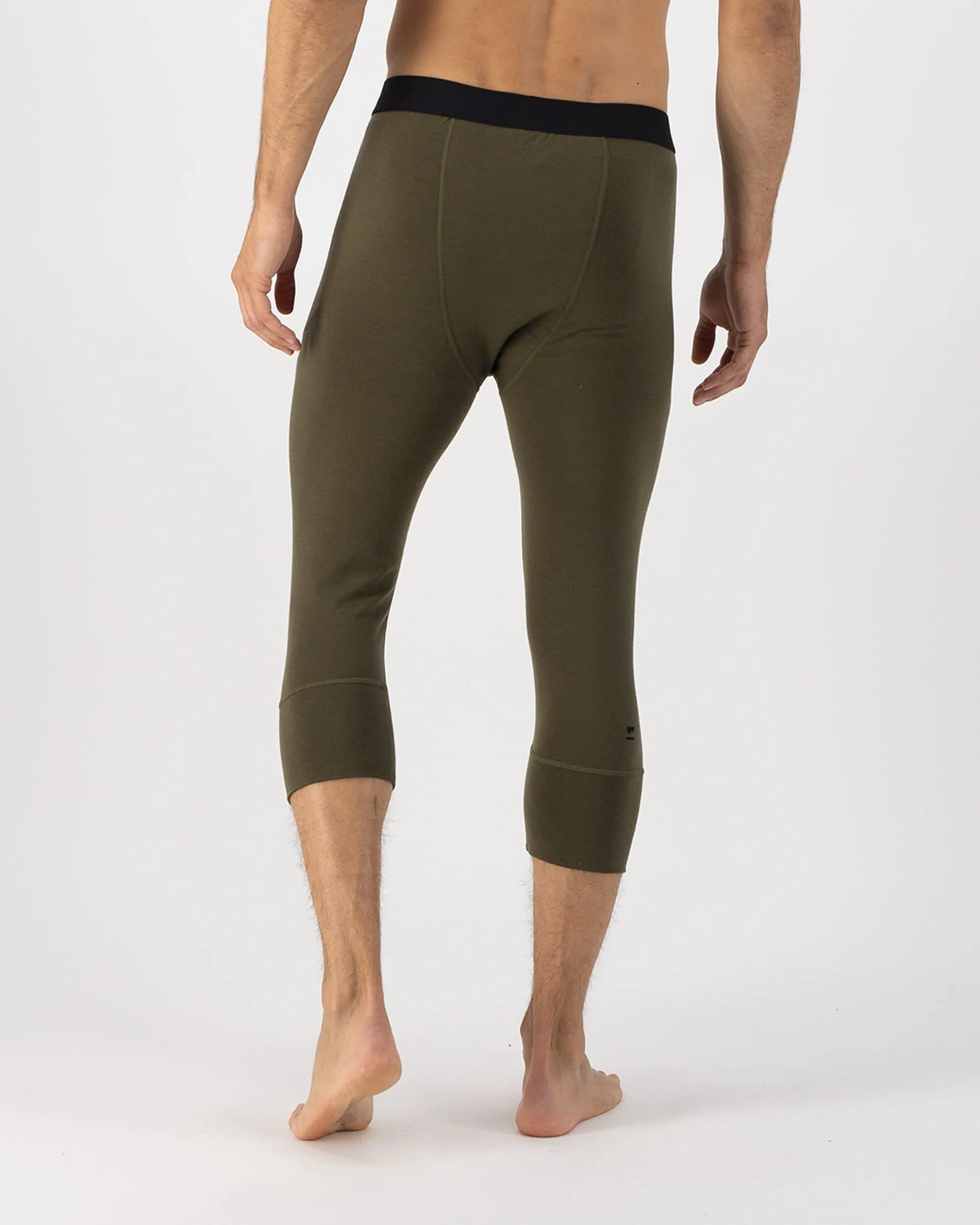 Cascade Merino Base Layer 3/4 Legging - Dark Olive