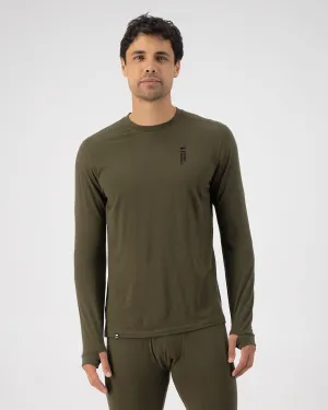 Cascade Merino Base Layer Long Sleeve - Dark Olive