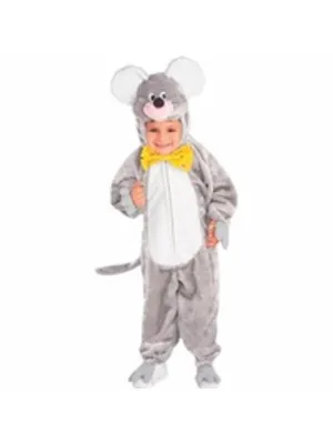 Child's Plush Grey Mouse Costume