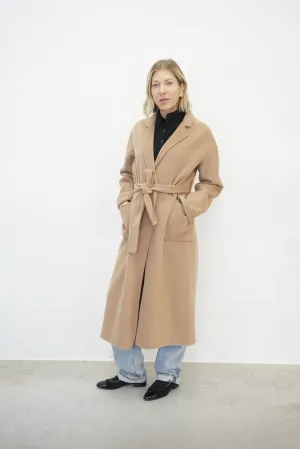 CLAUDINE LONG COAT IN DARK CAMEL