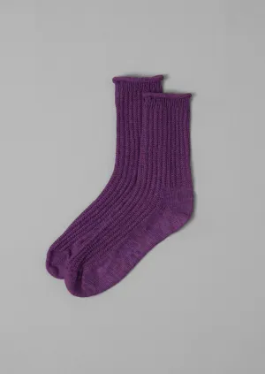 Cotton Marl Socks | Amethyst