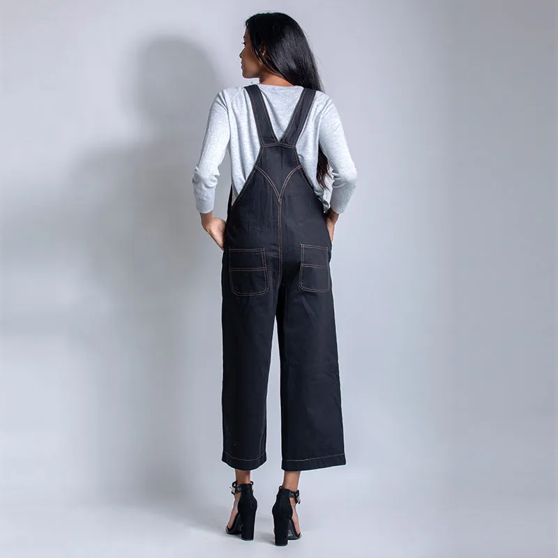 Denim Dungarees with Slip Pockets