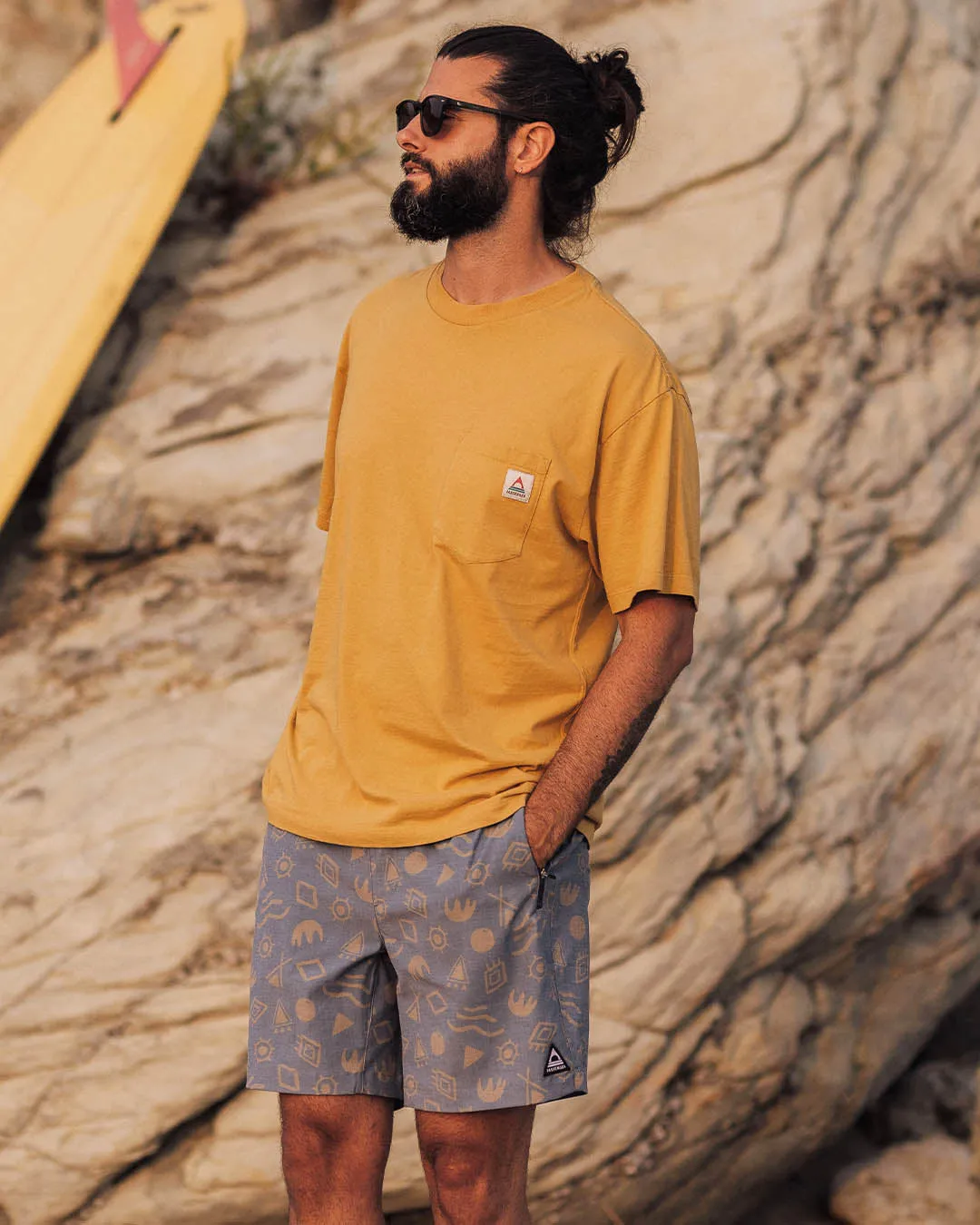 Heritage Recycled Relaxed Fit T-Shirt - Mustard Gold