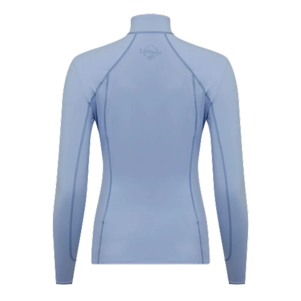 IT02928 My LeMieux Ladies Base Layer Quarter Zip Long Sleeve Shirt - Mist