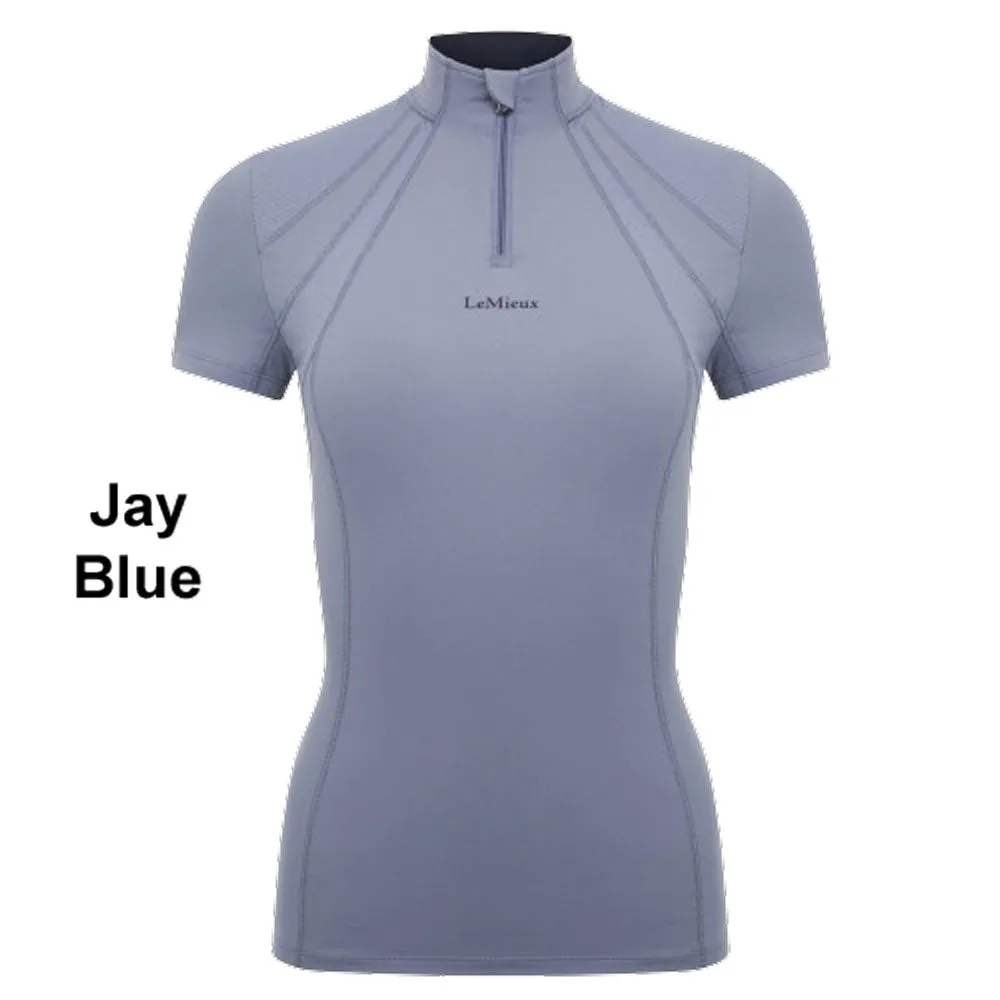 IT04455 LeMieux Ladies Mia Mesh Short Sleeve Base Layer - Jay Blue