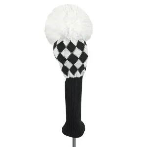 Just4Golf Driver Headcover Diamond Black/White