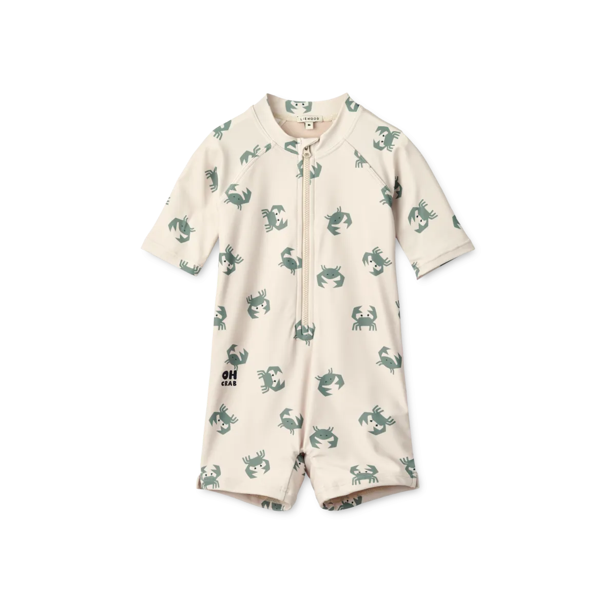 Liewood Max Printed Swimming Jumpsuit With Short Sleeves | Crab /Sandy