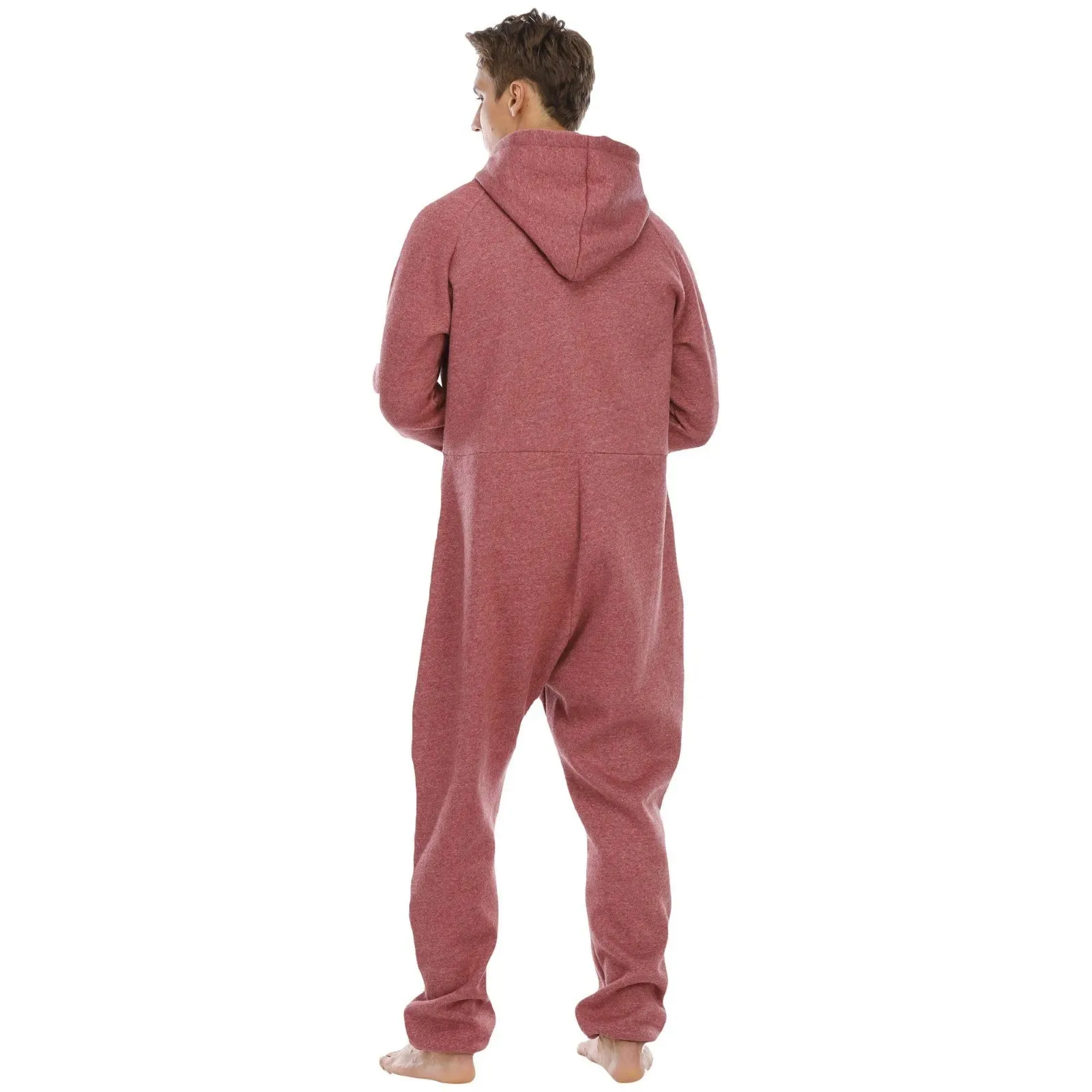 Men Sweatshirt Onesie Sleep Lounge Homewear Adult Sleepwear One-Piece Pyjamas Male Jumpsuits Hooded Onesies For Adult Men