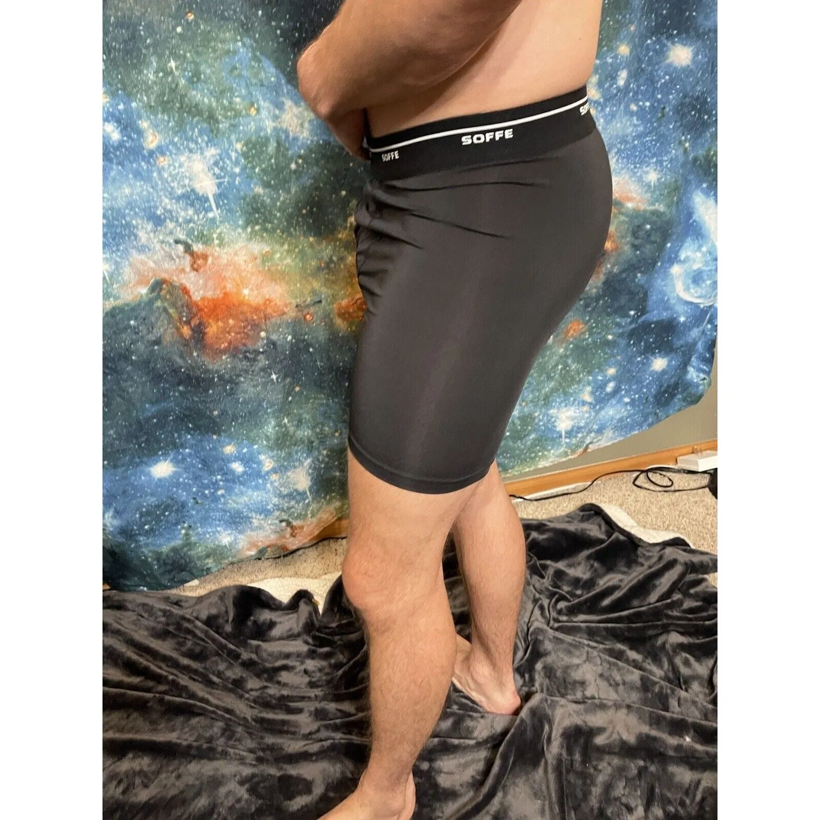 Men’s Black Soffe Base Layer Compression Shorts New Unworn Small