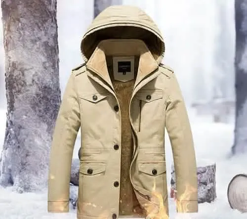 Men's Fashionable Hooded Military Winter Coat