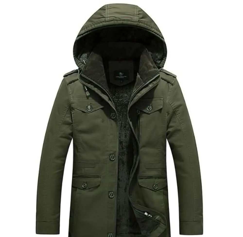 Men's Fashionable Hooded Military Winter Coat