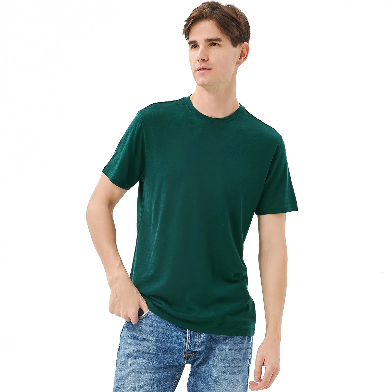 Men's Merino 170g Classic Short Sleeve T-Shirt Forest Green