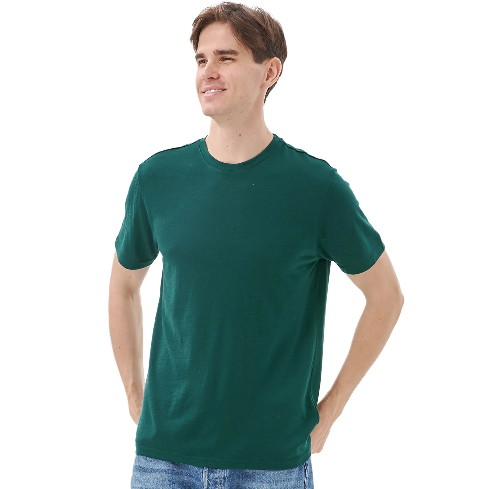 Men's Merino 170g Classic Short Sleeve T-Shirt Forest Green