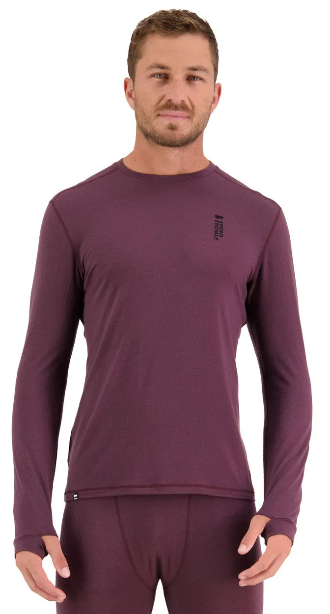 Mons Royale Cascade Long Sleeve Thermals Mens Oak