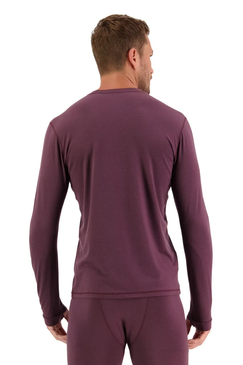 Mons Royale Cascade Long Sleeve Thermals Mens Oak