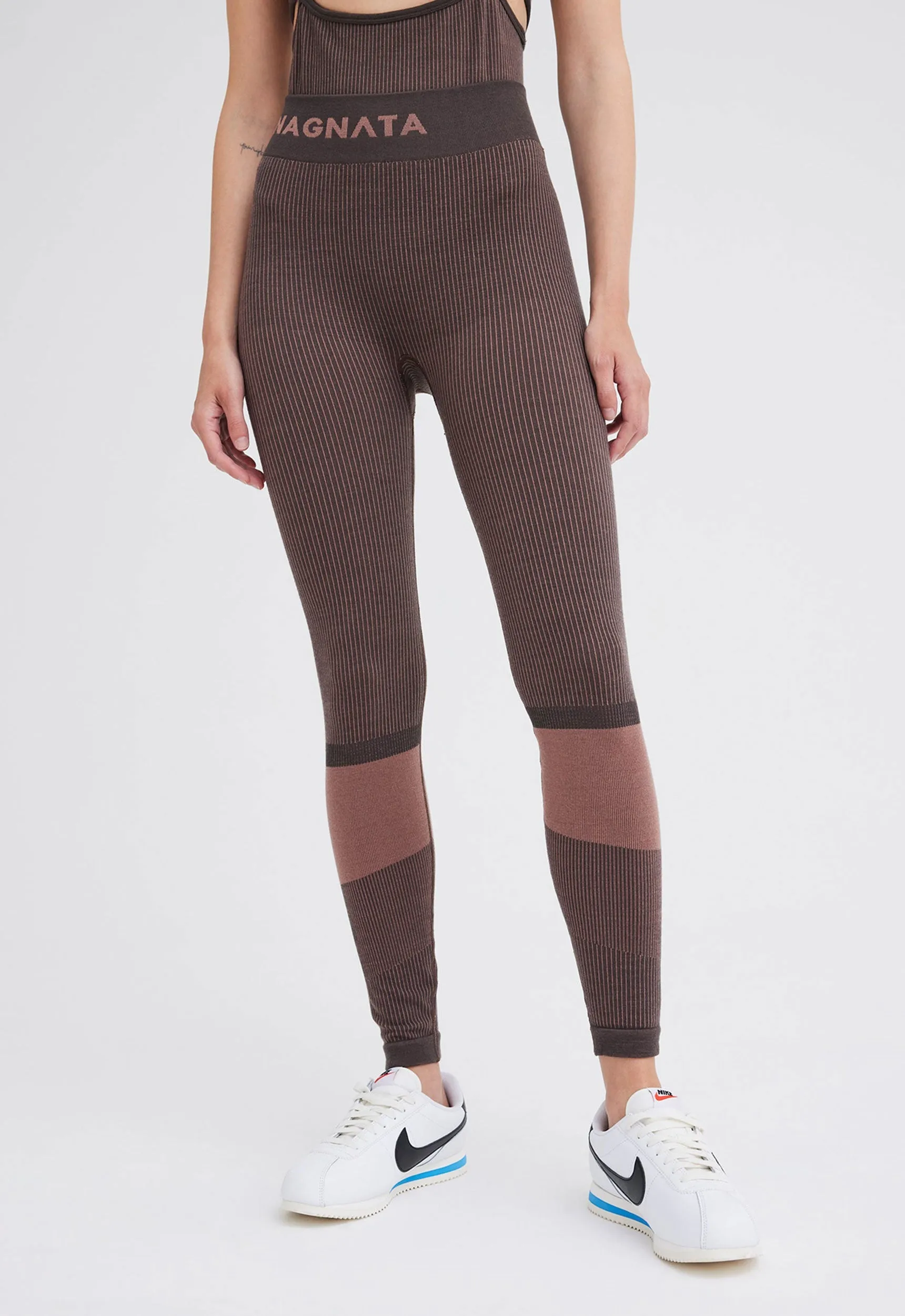 NAGNATA Rib Legging - Chocolate Brown