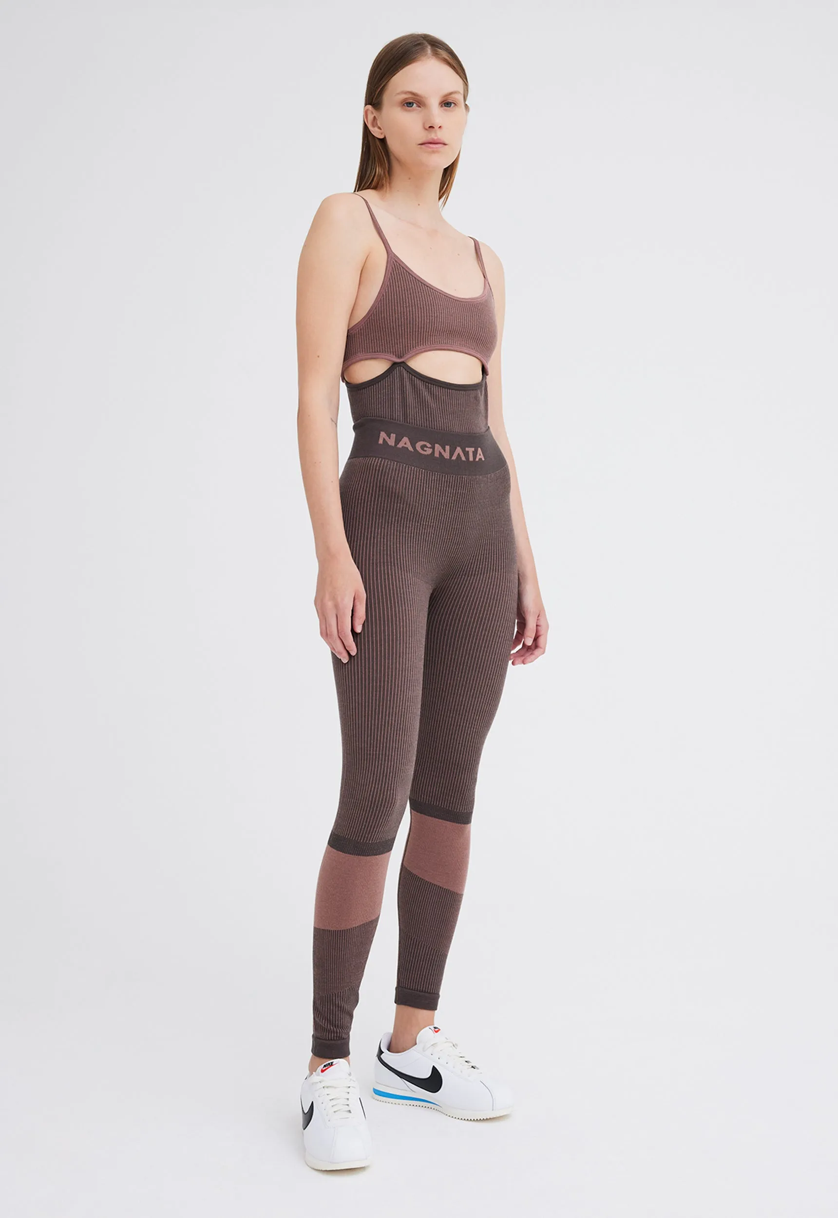 NAGNATA Rib Legging - Chocolate Brown