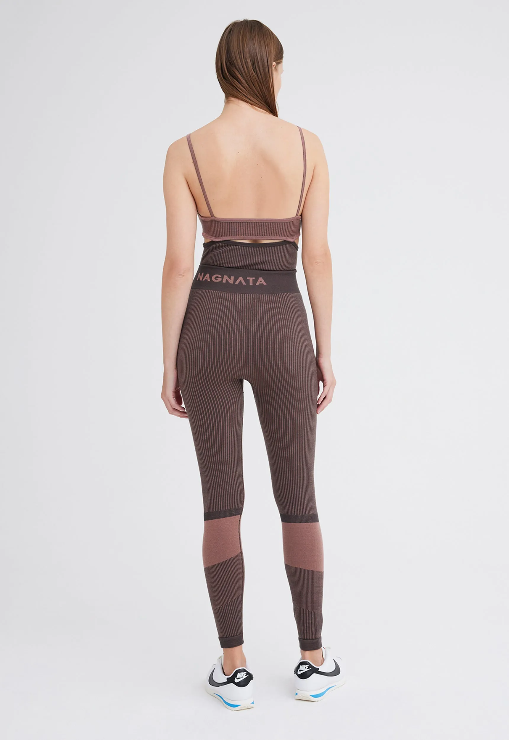 NAGNATA Rib Legging - Chocolate Brown