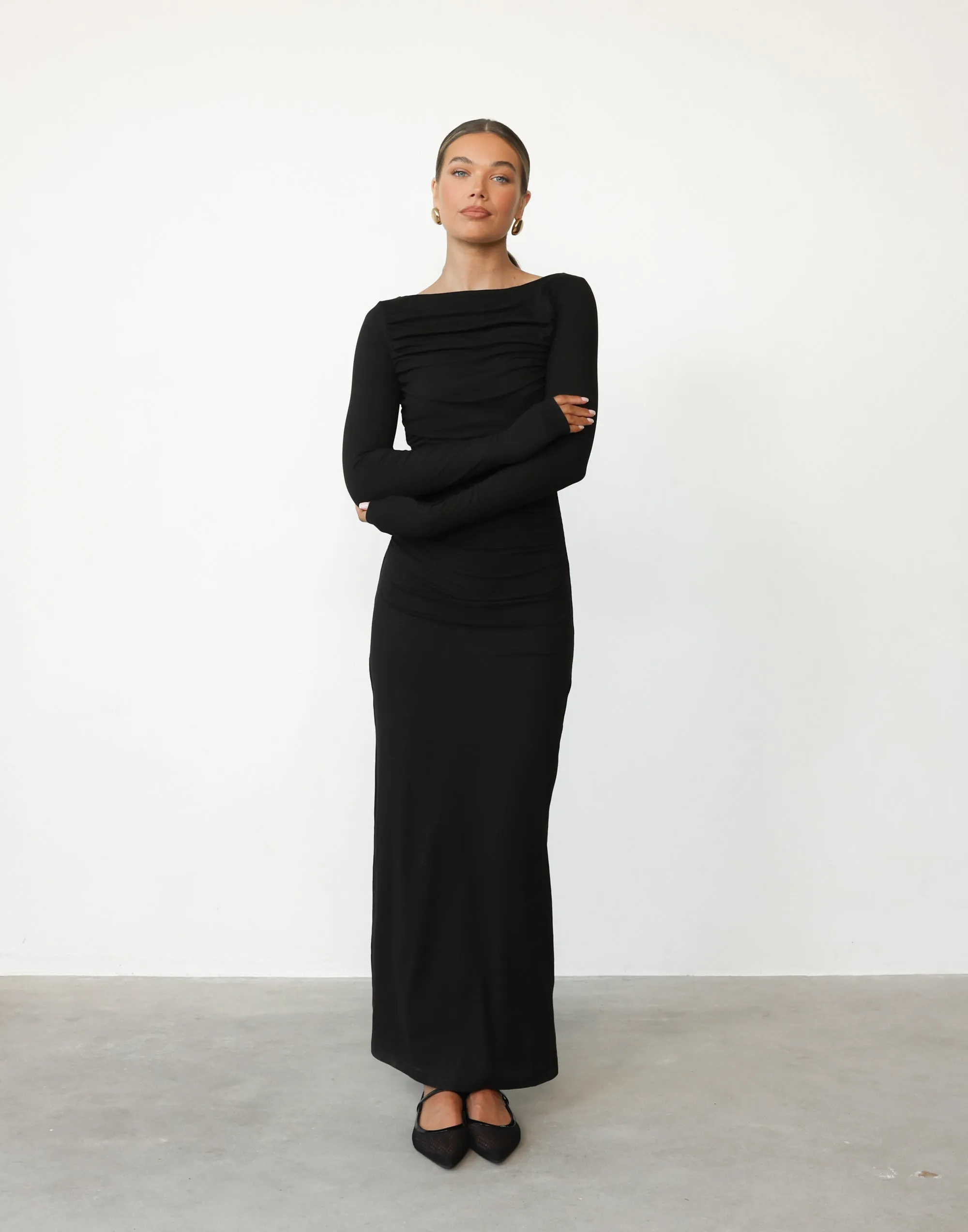 Natasha Maxi Dress (Black)