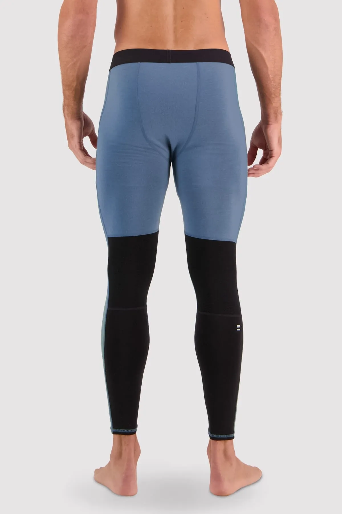 Olympus Merino Legging - Blue Slate Black