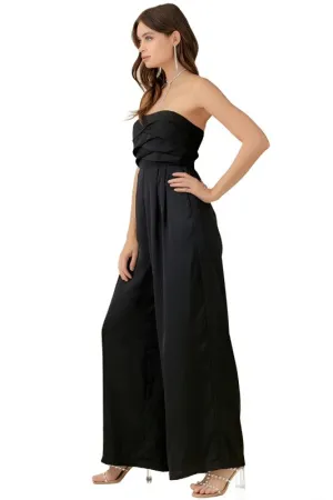 Overlapping Top Detailed Jumpsuit