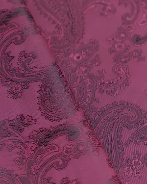 Paisley Acetate Lining- Burgundy - 1/2 metre