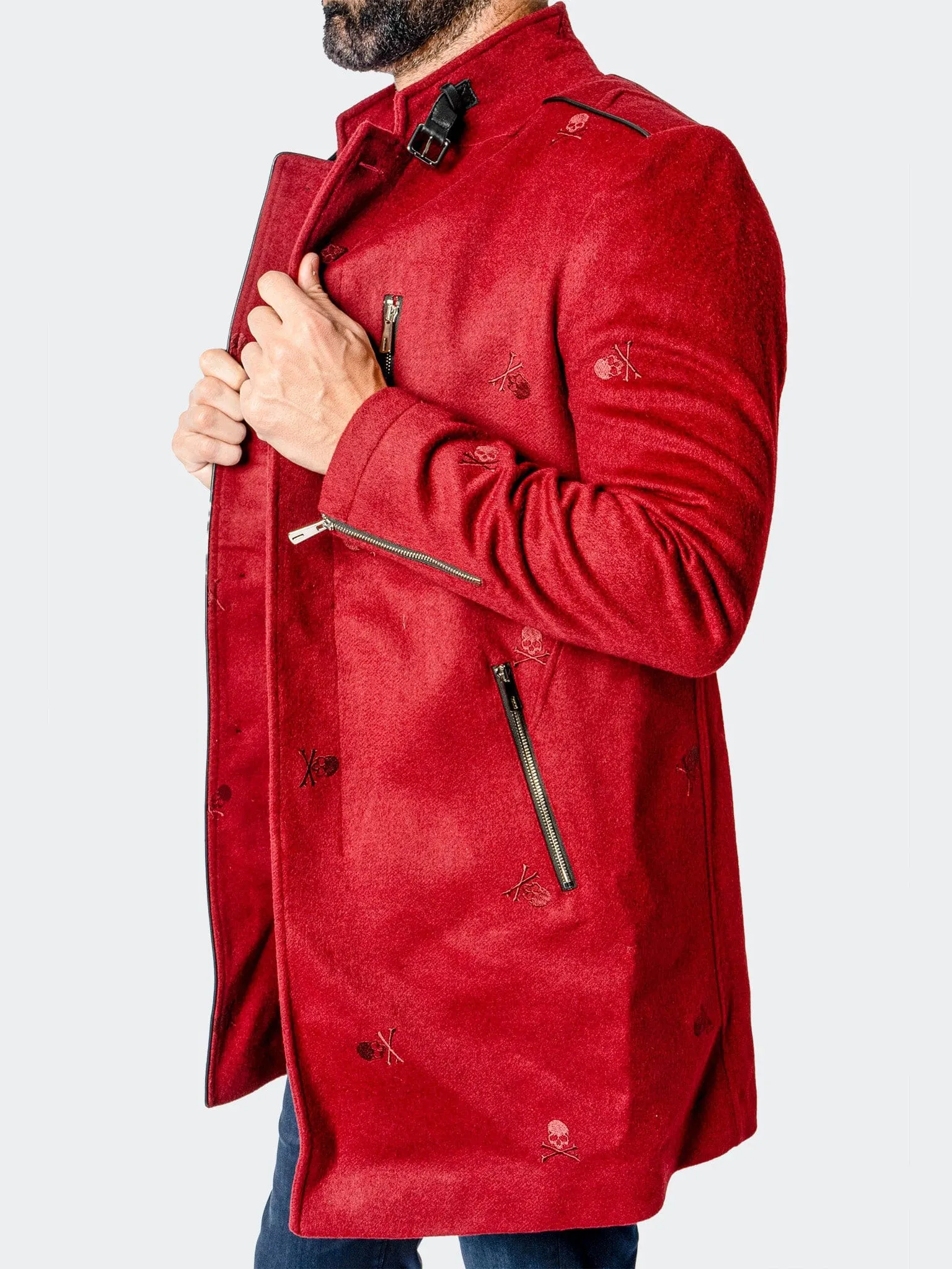 Peacoat CaptainSkull Red