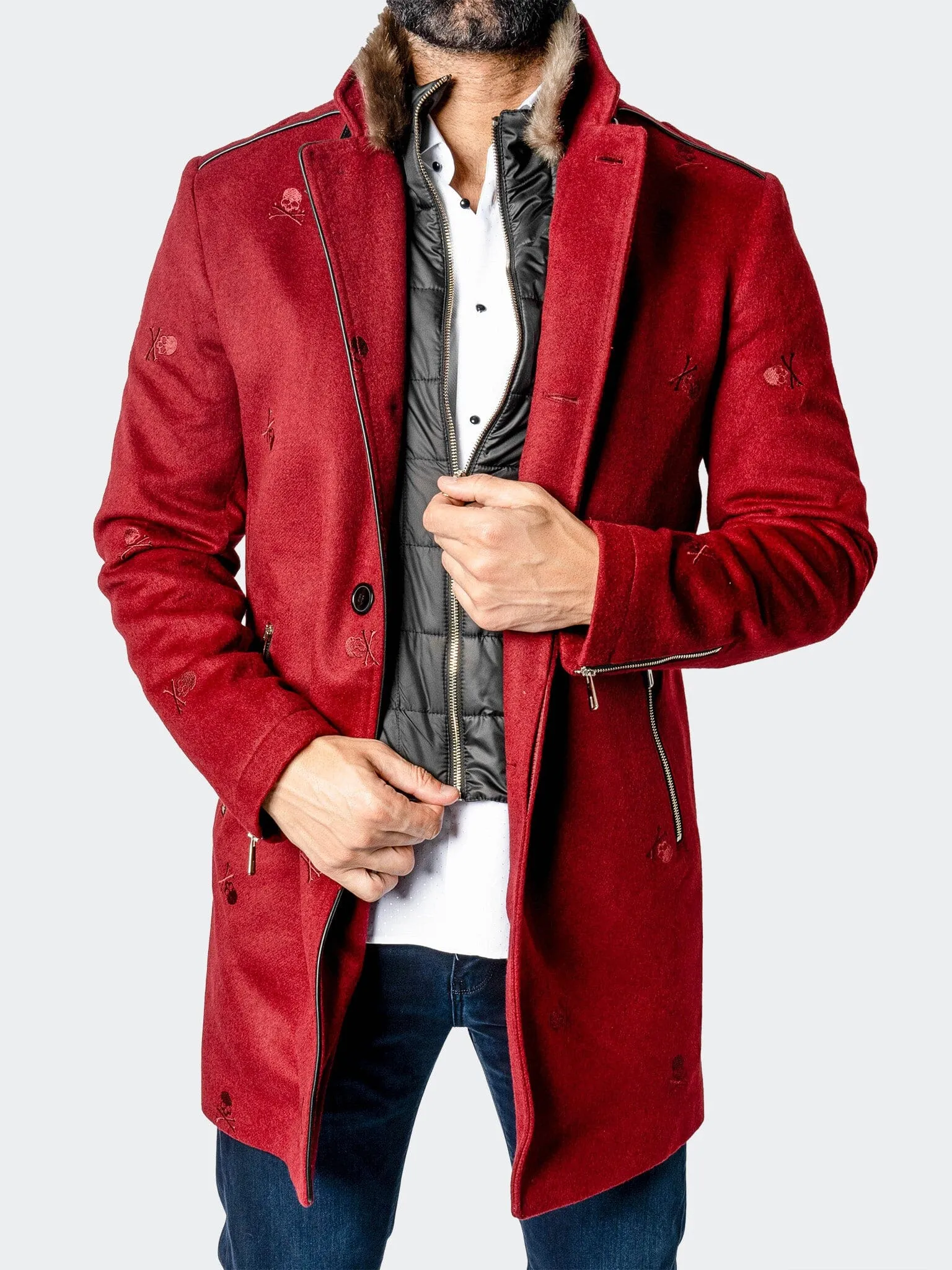 Peacoat CaptainSkull Red