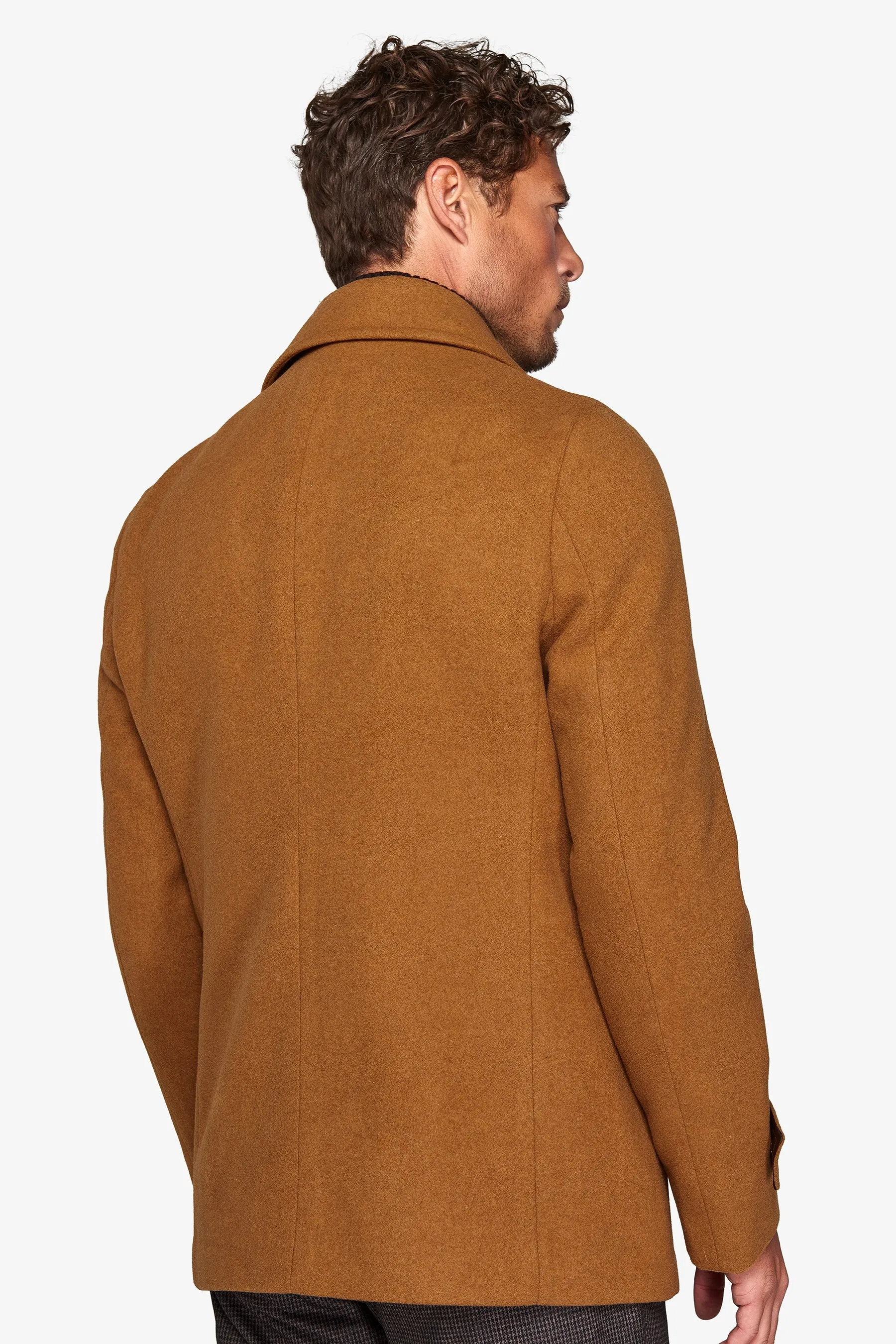 Peacoat doppiopetto ocra