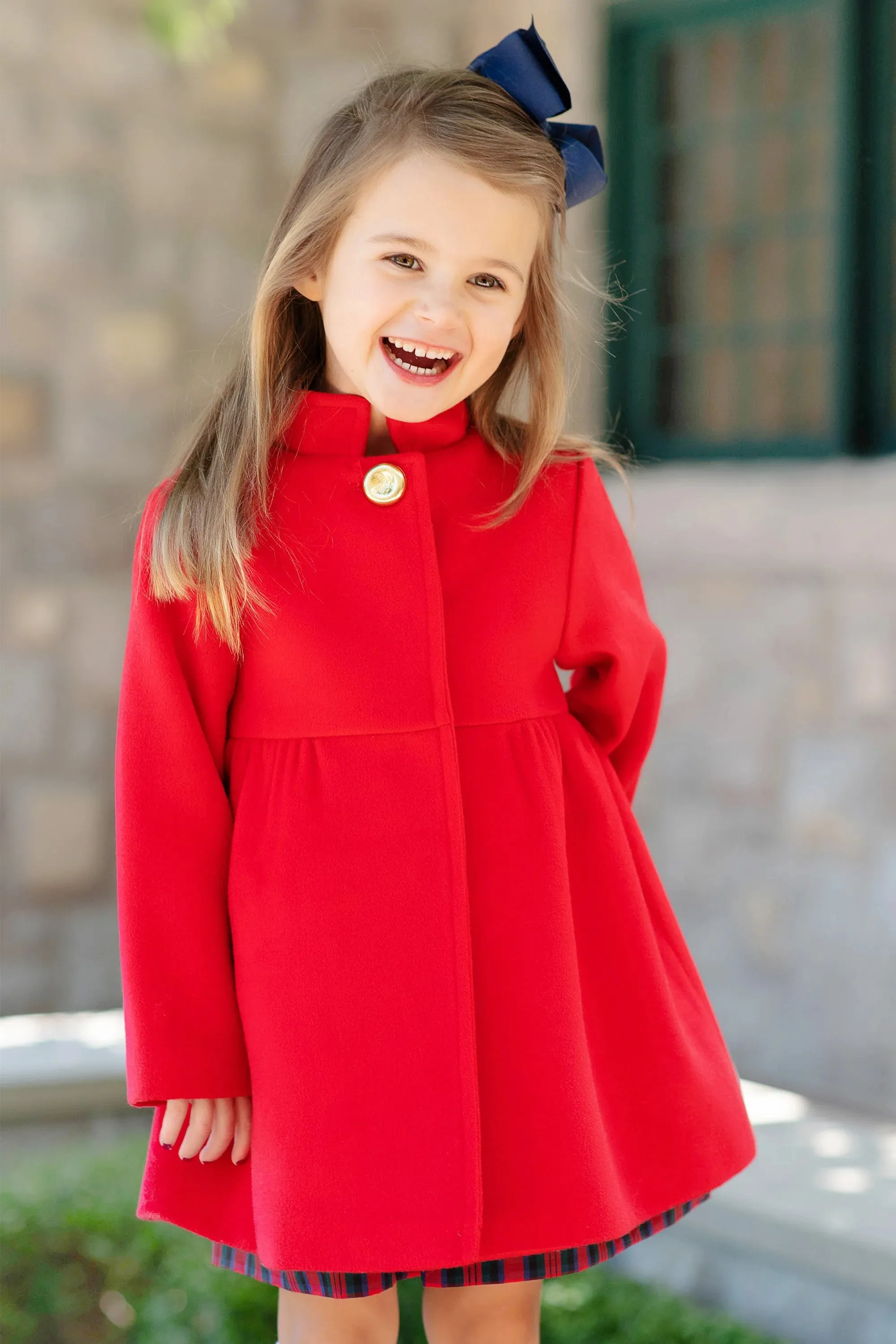 Penelope Peacoat Richmond Red with Nantucket Navy Lining