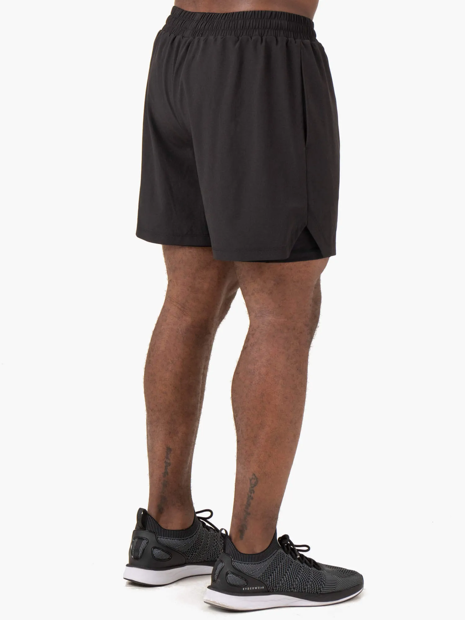 Pursuit 2 In 1 Training Shorts - Black