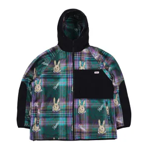 ROYAL FLEECE HOODED JACKET BEAR RABBIT DARK CHECK