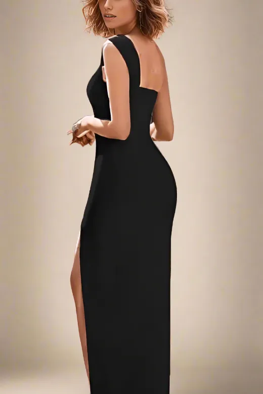 Selene Bodycon Midi Dress - Classic Black