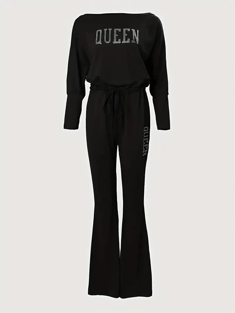 Sexy Black Queen Jumpsuit