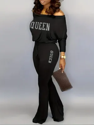 Sexy Black Queen Jumpsuit