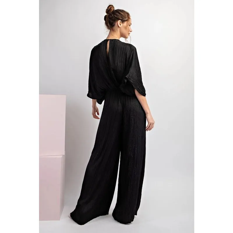 Solid Satin Jumpsuit