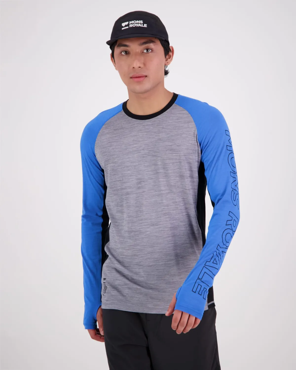 Temple Merino Long Sleeve - Blue Gravel