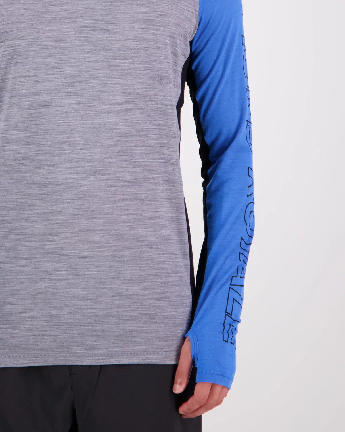 Temple Merino Long Sleeve - Blue Gravel