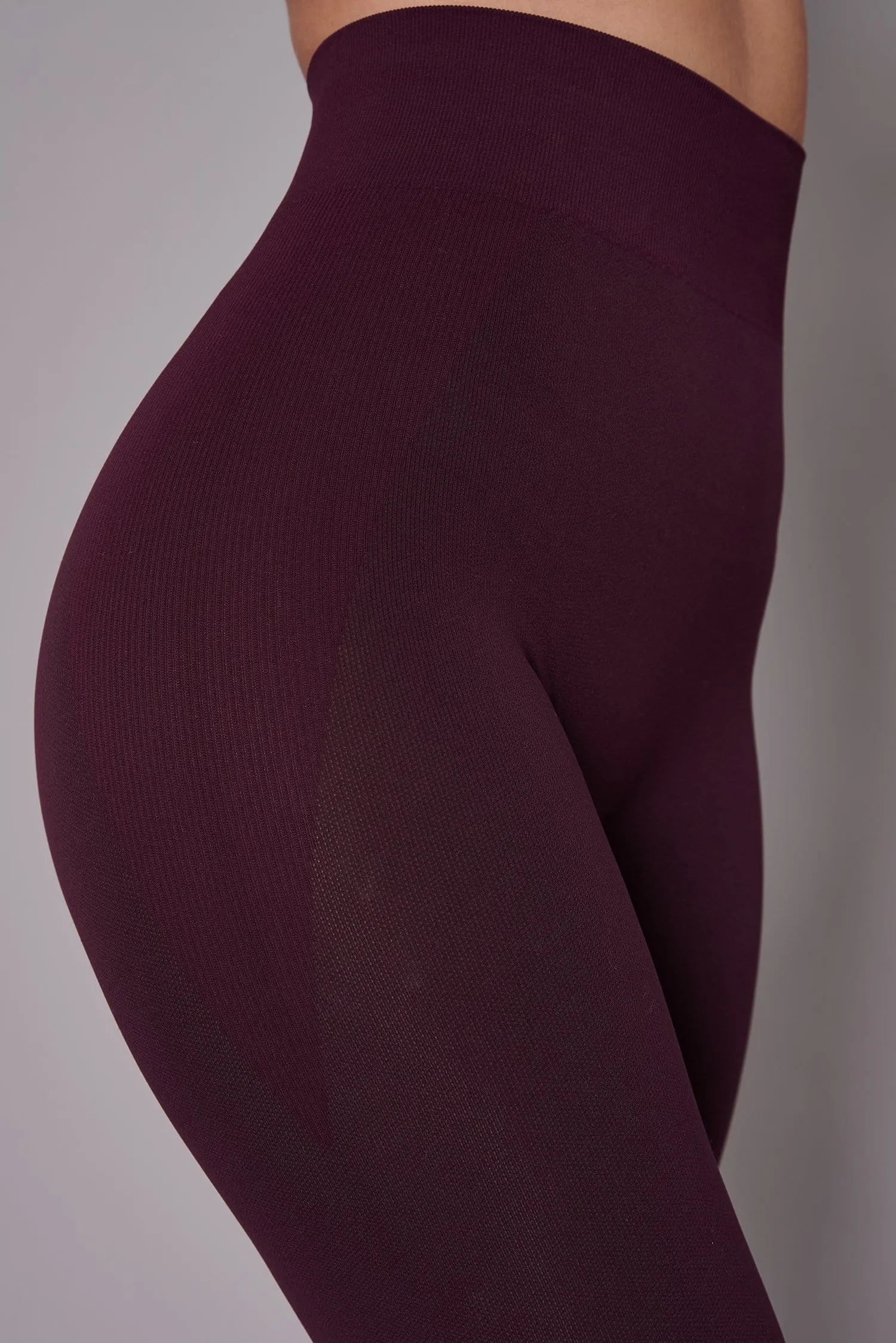 Thermal Seamless Base Layer Tights - Aubergine