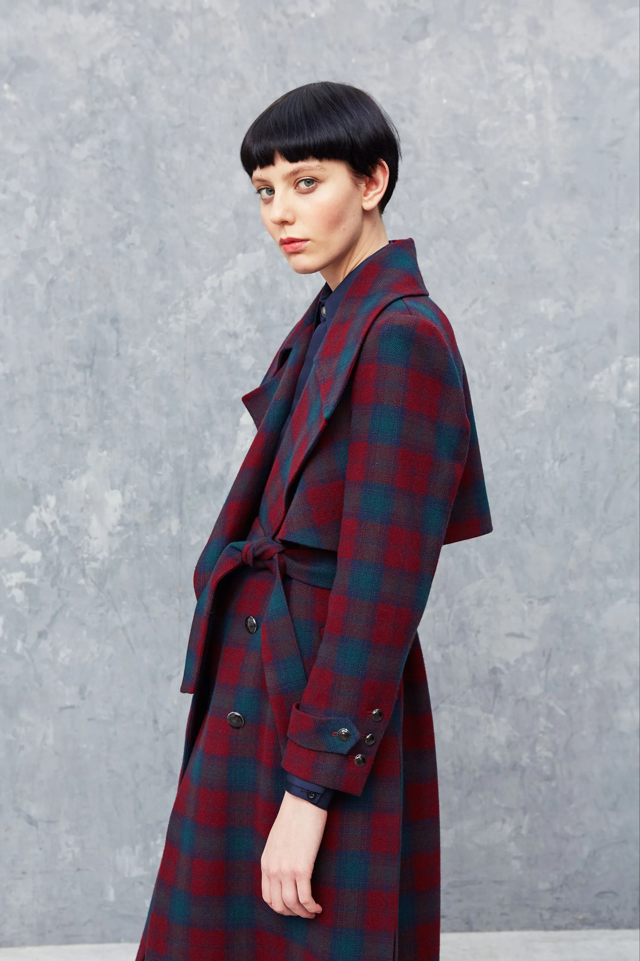 WALTER tartan - lambswool coat