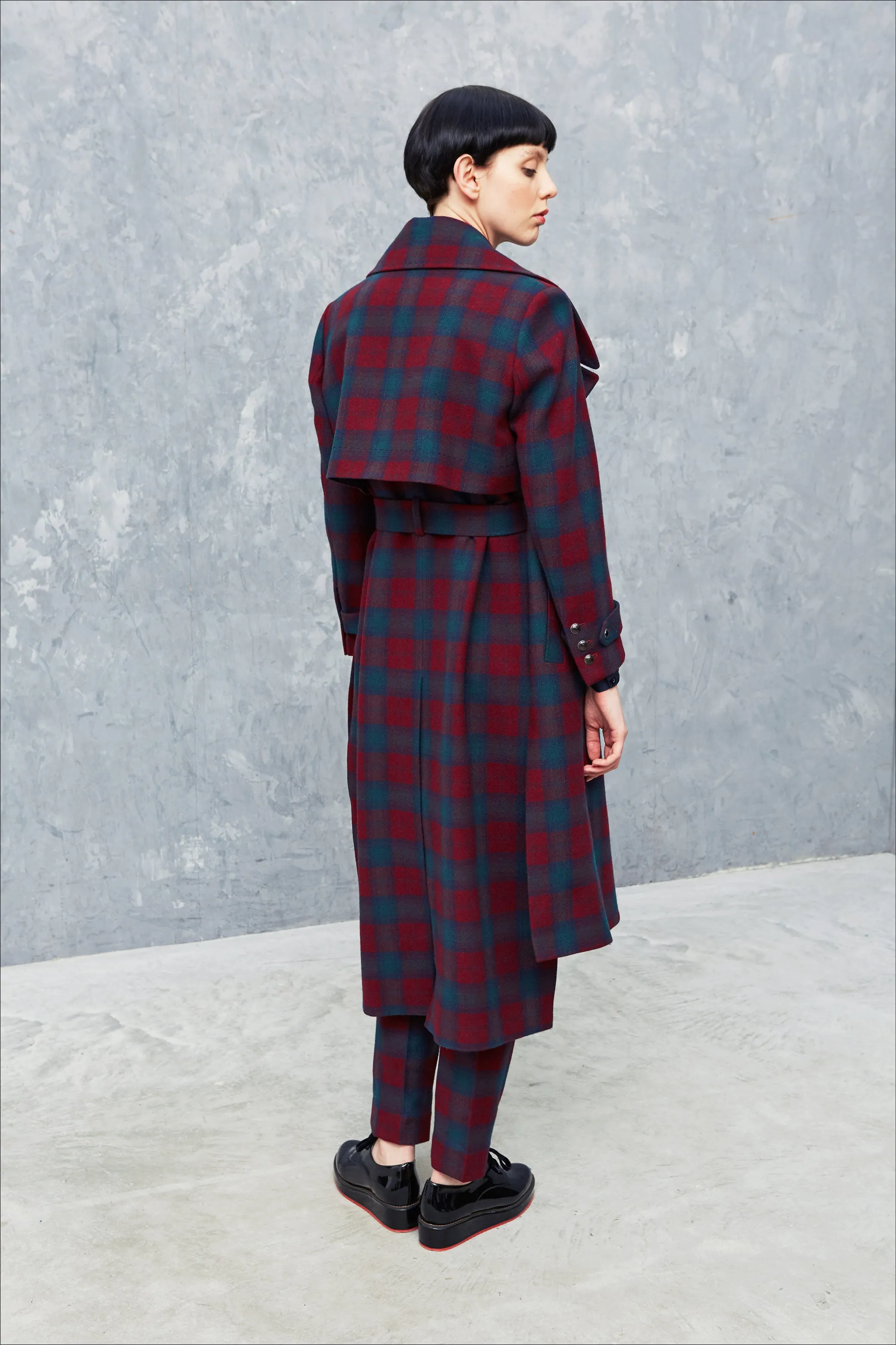 WALTER tartan - lambswool coat