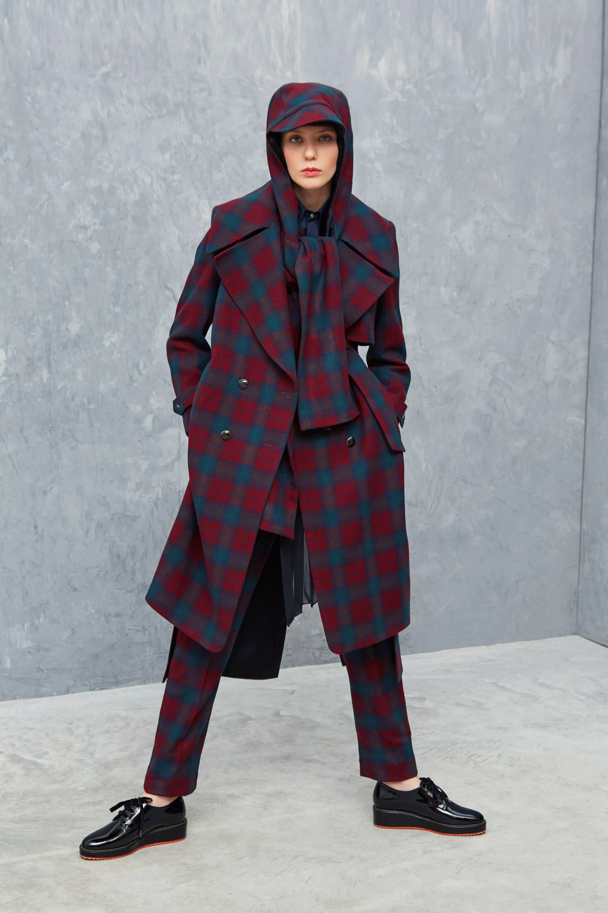 WALTER tartan - lambswool coat