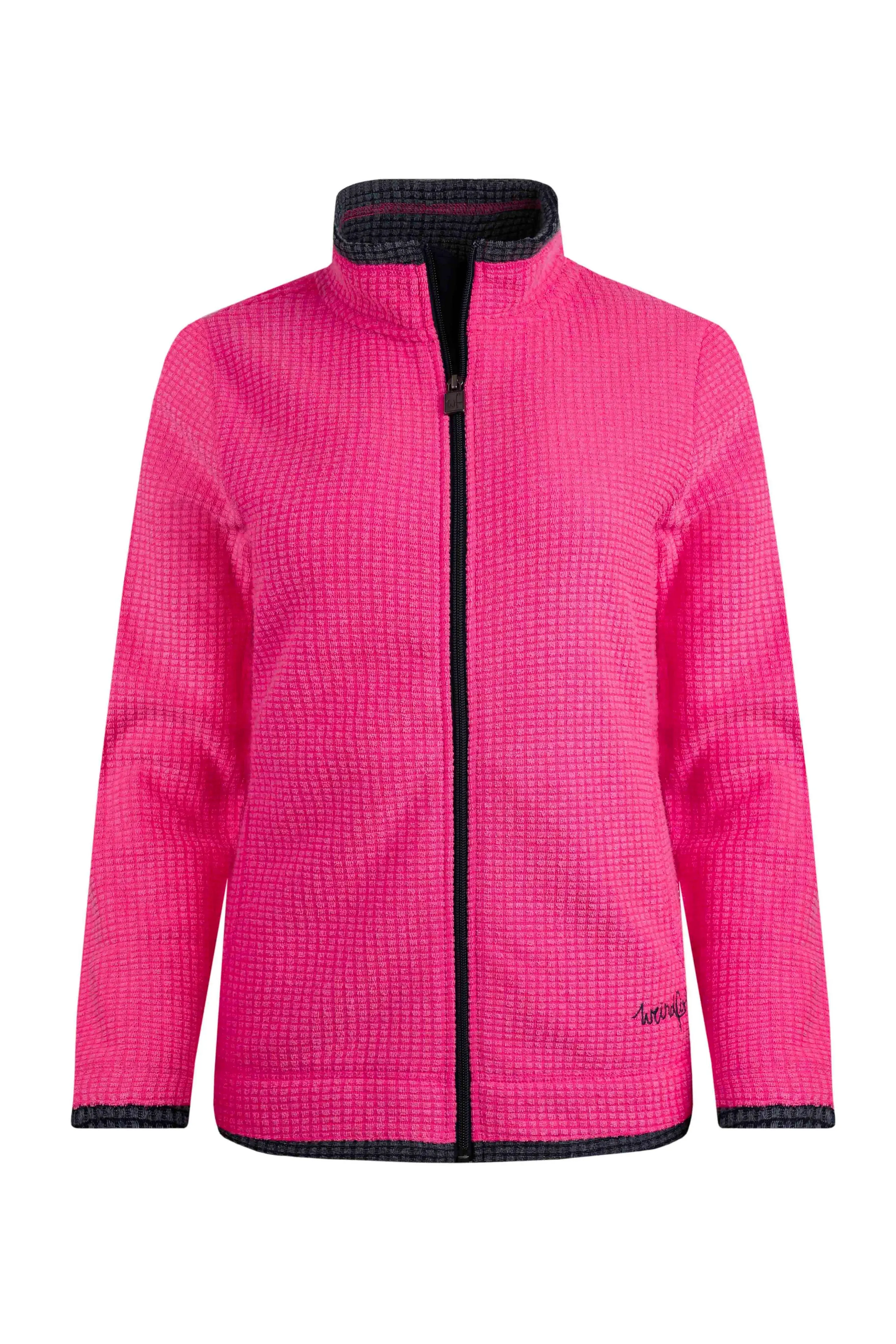 Weird Fish 18 Begonia Pink Ariana Eco Full Zip Grid Fleece